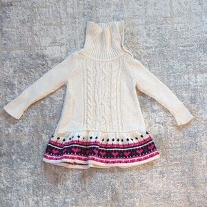 GAP Cream and Pink Knit Sweater Dress Size 3-6 Months
